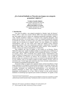 ¿Es el náwatl hablado en Tlaxcala una lengua con categoría