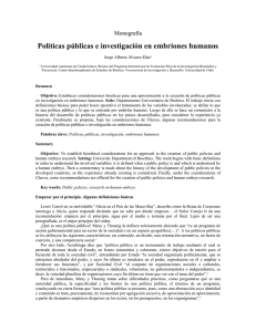 Políticas públicas e investigación en embriones - E