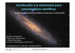 Introducción a la astronomía para comunicadores científicos