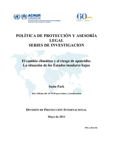 El cambio climático y el riesgo de apatridia: La situación de