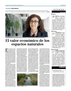 El valor econ&oacute;mico de los espacios naturales
