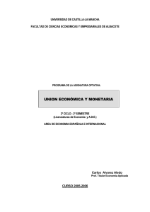 Unión Económica y Monetaria - Universidad de Castilla