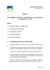 Los cambios económicos, políticos y sociales. Siglos XV y