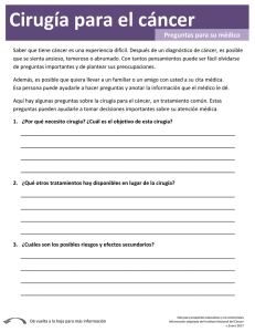 Cirugía para el cáncer