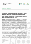 nota de prensa - Universidad de Jaén