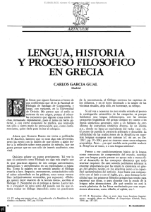 lengua, historia y proceso filosófico en grecia