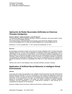 Aplicación de Redes Neuronales Artificiales en Entornos Virtuales