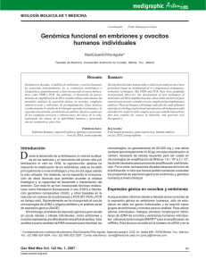 Genómica funcional en embriones y