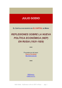 Reflexiones sobre la Nep