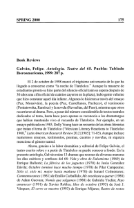 SPRING 2000 Book Reviews Galván, Felipe. Antología. Teatro del