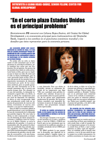 “En el corto plazo Estados Unidos es el principal problema”