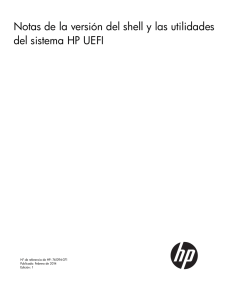 Notas de la versión del shell y las utilidades del sistema HP UEFI