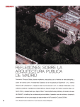 reflexiones sobre la arquitectura publica de madrid