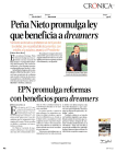 Peña Nieto promulga ley que beneficia a dreamers