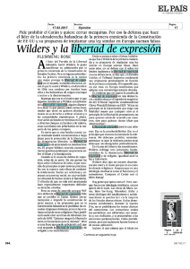 Wilders y la libertad de expresión