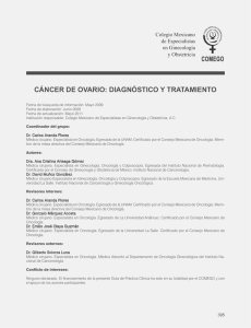 cáncer de ovario: diagnóstico y tratamiento