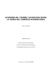 Economía del Turismo. Un enfoque desde la Teoría del Comercio