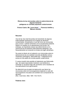Efectos de las microondas sobre la sobreviviencia de algunas