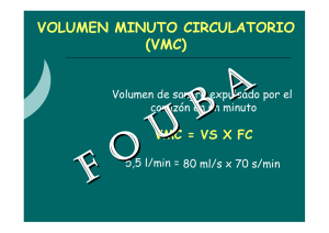 volumen minuto circulatorio