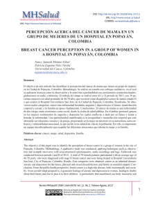 1 percepción acerca del cáncer de mama en un grupo de mujeres