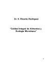 Dr. H. Ricardo Rodríguez “Calidad Integral de Alimentos y Ecología