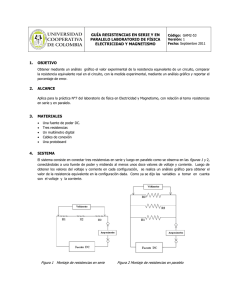 guía resistencias en serie y en paralelo laboratorio de física