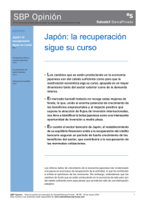 Japón: la recuperación sigue su curso