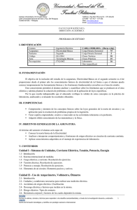Unidad I - Sistemas de Unidades, Corriente Eléctrica, Tensión