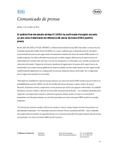 El an&aacute;lisis final del estudio de fase III HERA ha confirmado