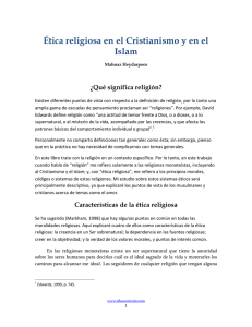 tica religiosa en el Cristianismo y en el Islam