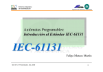 Pres IEC 61131 - Área de Ingeniería de Sistemas y Automática