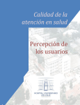 Calidad de la atención en salud Percepción de los usuarios