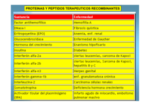proteinas y peptidos terapeuticos recombinantes - U