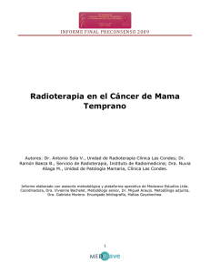 Radioterapia en el Cáncer de Mama Temprano