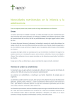 Necesidades nutricionales en la infancia y la adolescencia