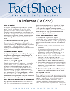 Para SU Informacion: La Influenza (La Gripe)