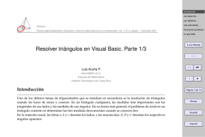 Resolver triángulos en Visual Basic. Parte 1/3