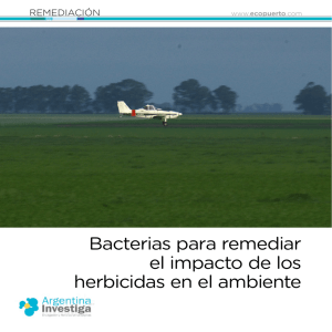 Bacterias para remediar el impacto de los herbicidas en el ambiente