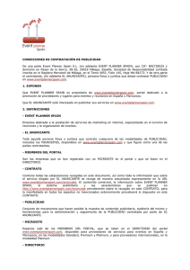 Condiciones de Contratación de Publicidad Event Planner Spain