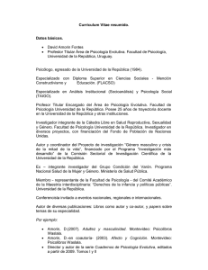 Currículum David Amorín - Universidad de la República