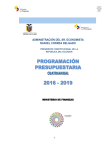 Programación Presupuestaria Cuatrianual 2016-2019