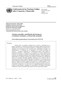 Turismo sostenible: contribuci&oacute;n del turismo al crecimiento