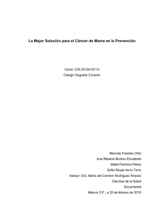 La Mejor Solución para el Cáncer de Mama es la Prevención