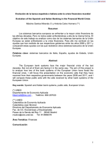 1 Evolución de la banca española e italiana ante la crisis financiera