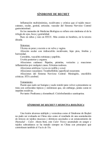 S&Iacute;NDROME DE BE&Ccedil;HET