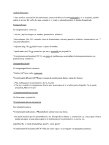 Análisis Sintáctico I