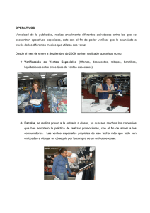 OPERATIVOS Veracidad de la publicidad, realiza anualmente