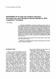 Palatabilidad de las hojas del arándano americano (Vaccinium spp