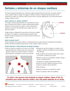 Señales y síntomas de un ataque cardíaco