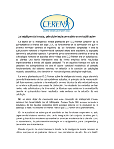 La inteligencia innata, principio indispensable en rehabilitación